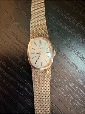 Omega watch vintage ladies 10k gf gold filled not currently running - parts
